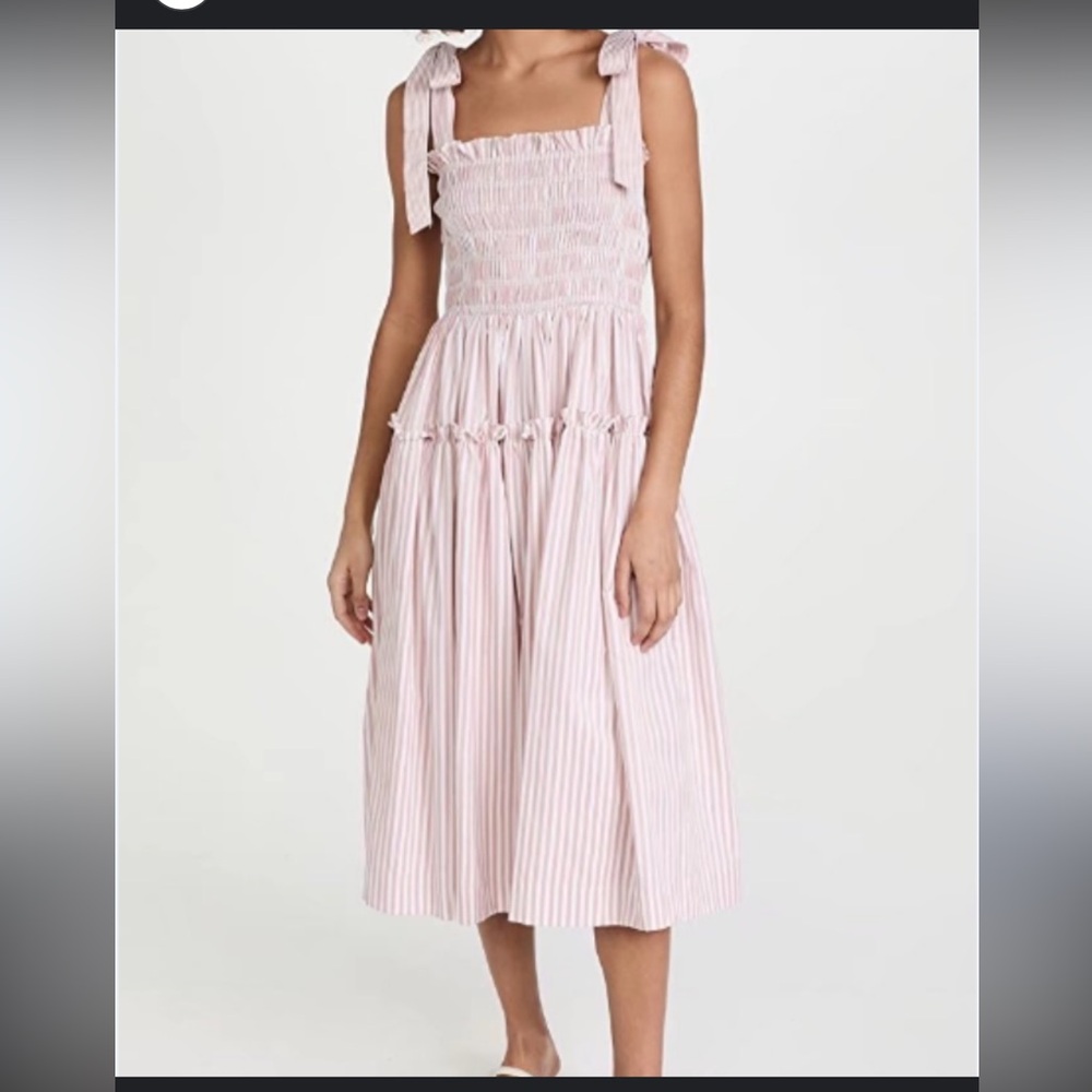 En Saison Pink Striped A-Line dress